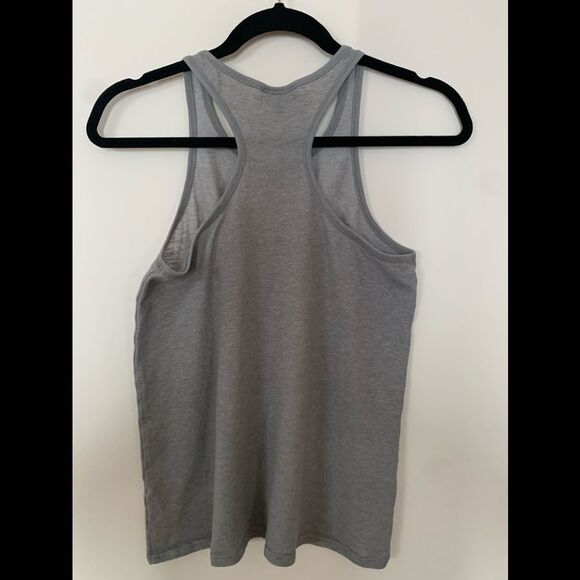 Topshop grey summer top, deep shoulder cut in the back, size 8 - Picture 4 of 4
